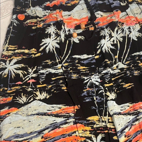 Free People Multicolor Beach Print Pants - Picture 3 of 3